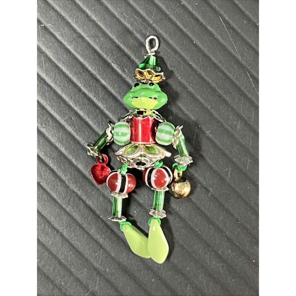 Frog Prince Beaded Pendant Unique Jewelry Hallmark 2004